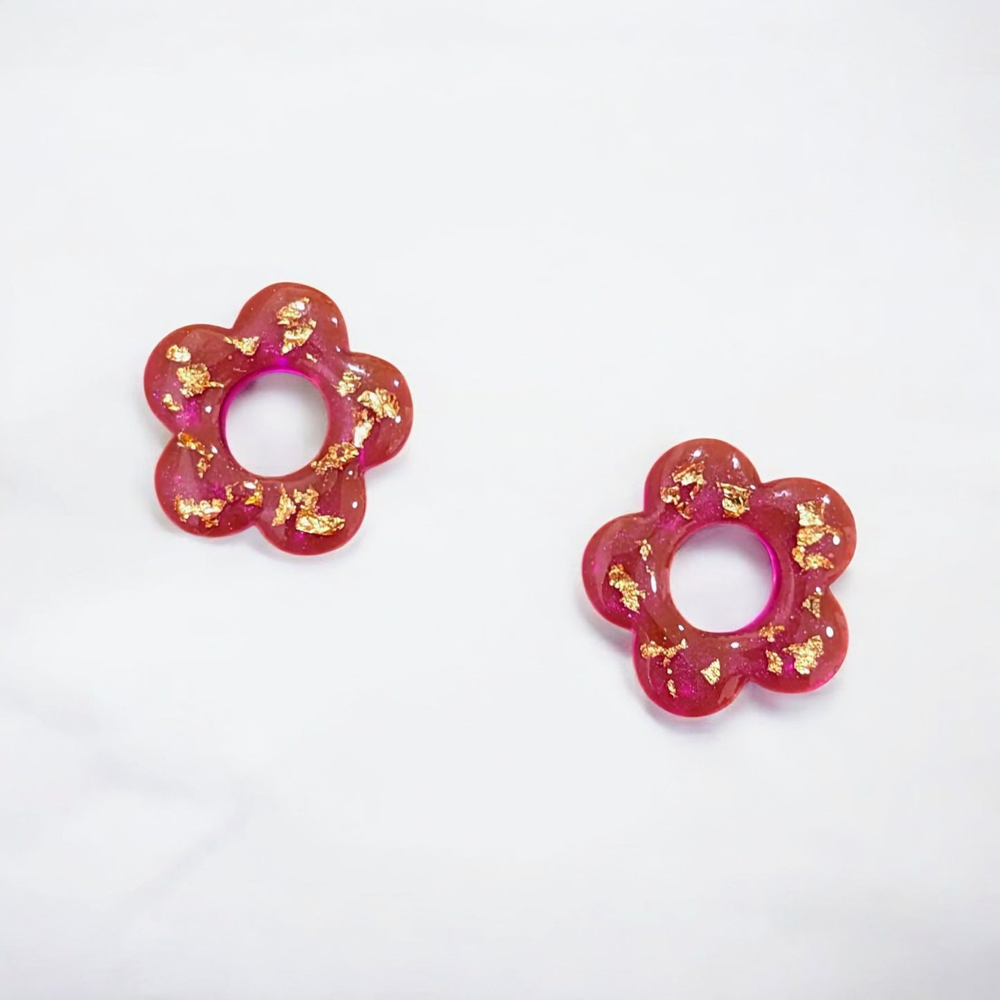 Pampilles fleurs dorées