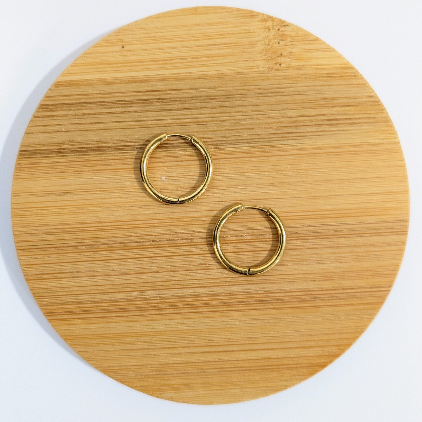 Créoles rondes dorées 18mm