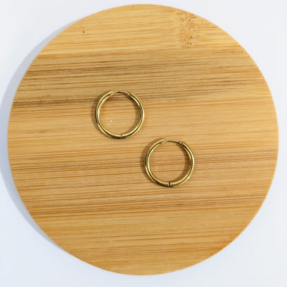 Créoles rondes dorées 18mm