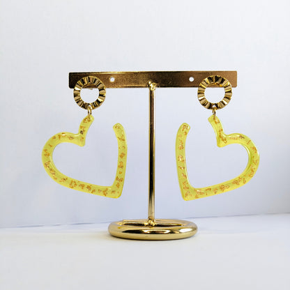 Boucles d'oreilles coeurs dorés
