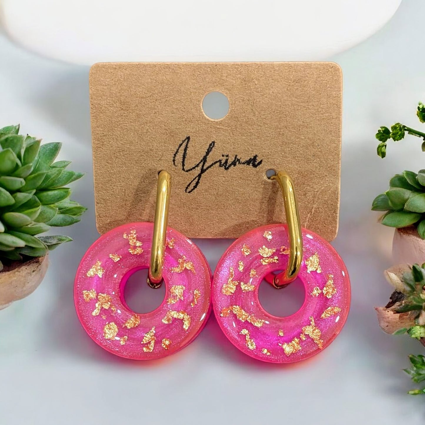 Créoles donuts dorés