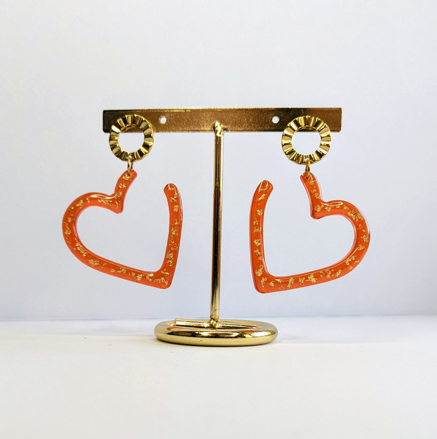 Boucles d'oreilles coeurs dorés