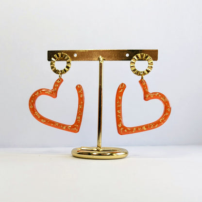 Boucles d'oreilles coeurs dorés