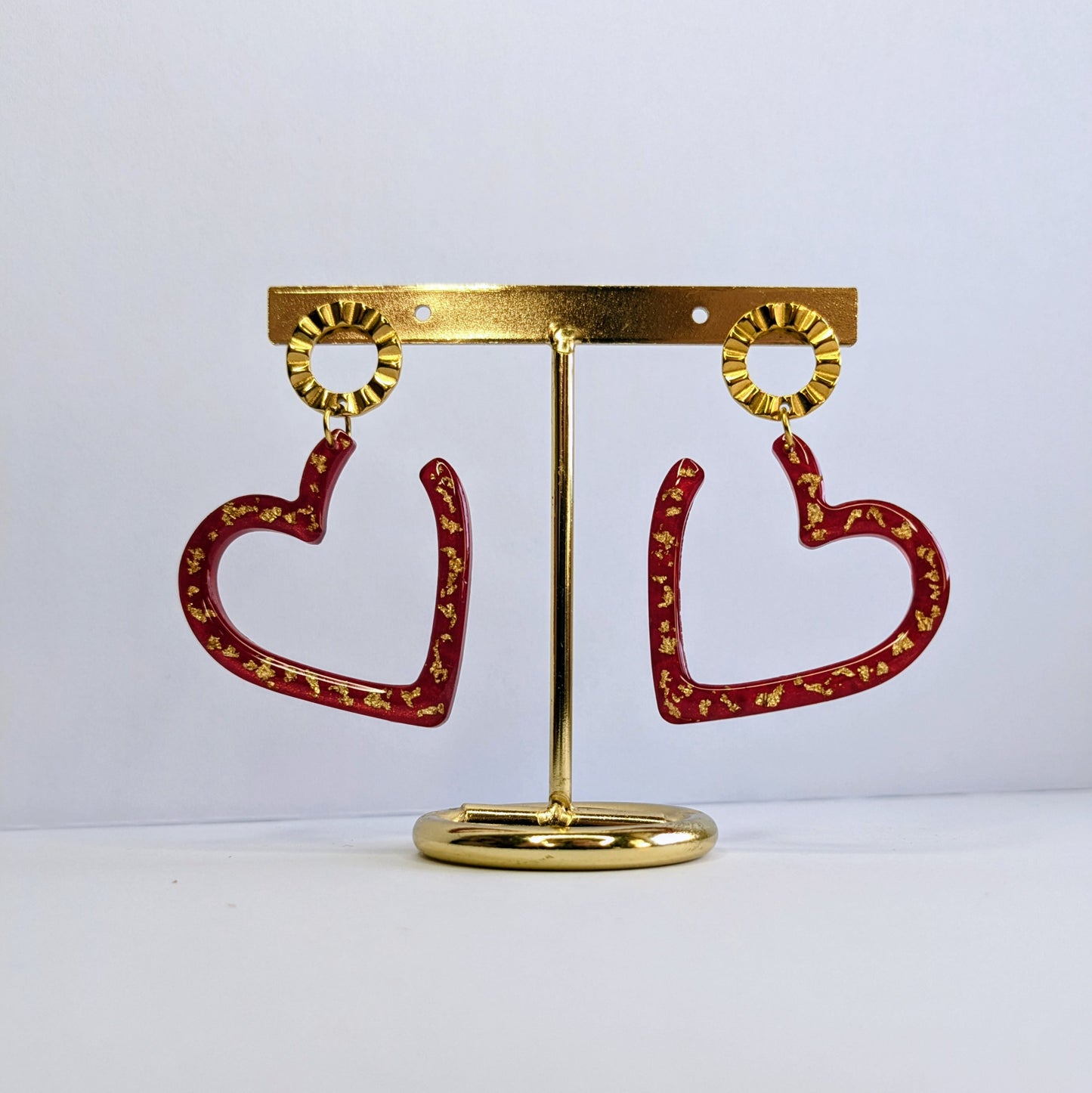 Boucles d'oreilles coeurs dorés