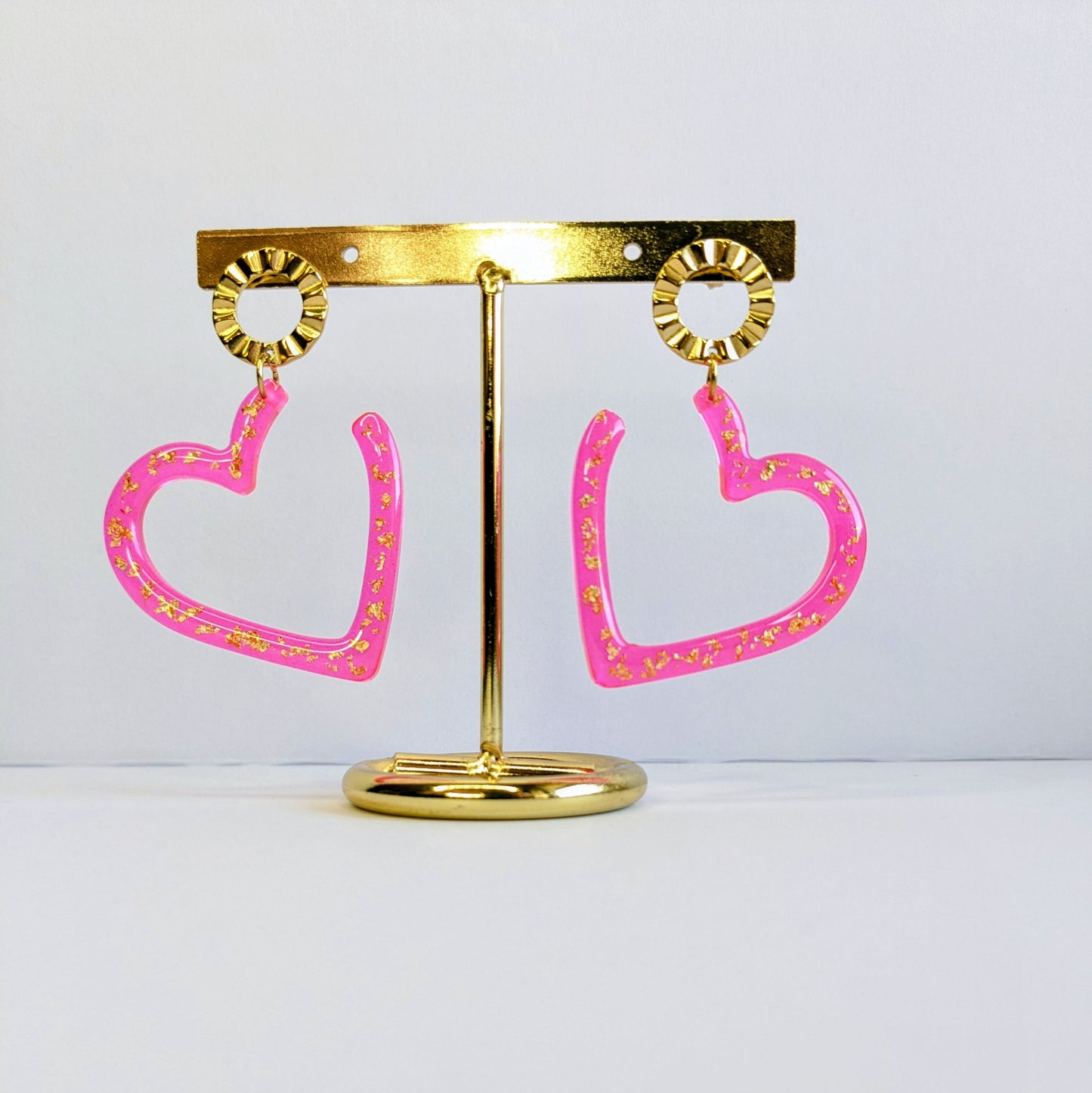 Boucles d'oreilles coeurs dorés