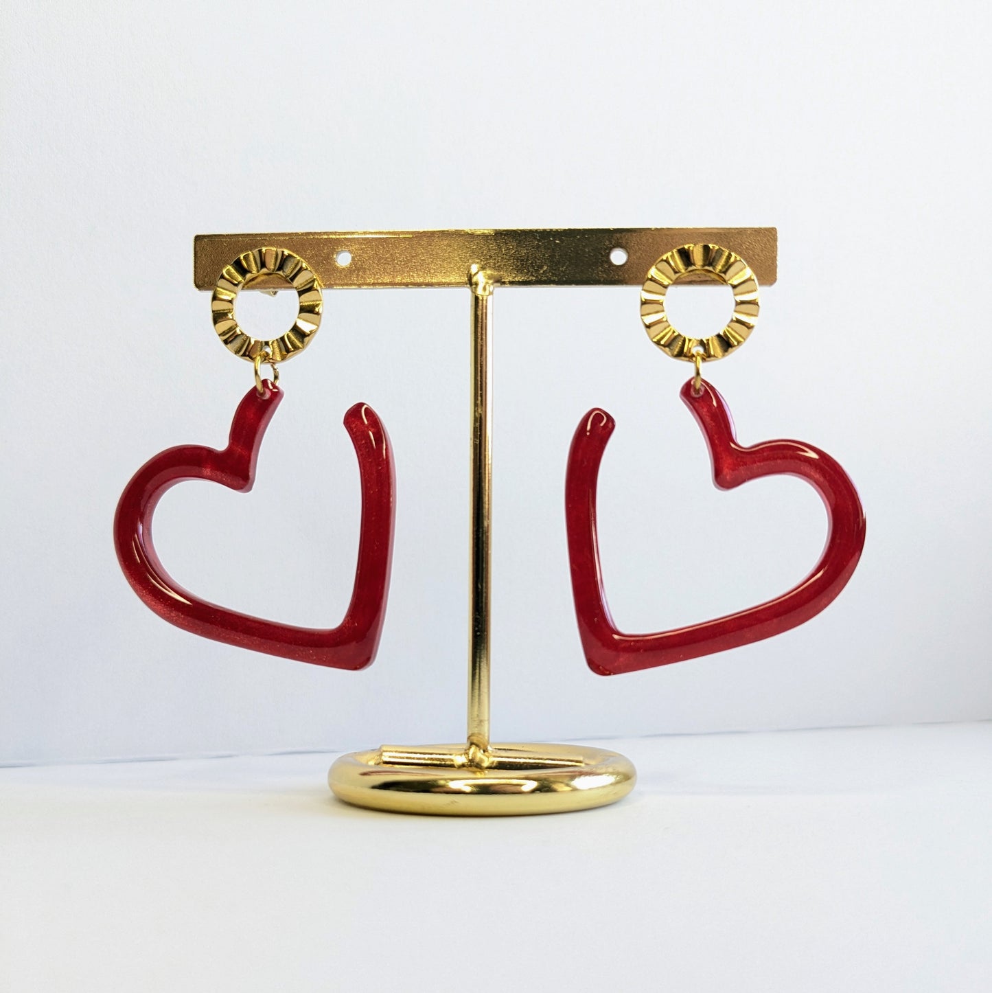 Boucles d'oreilles coeurs unis