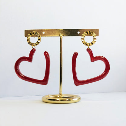 Boucles d'oreilles coeurs unis