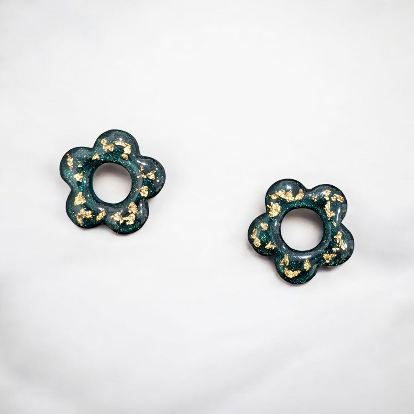 Pampilles fleurs dorées