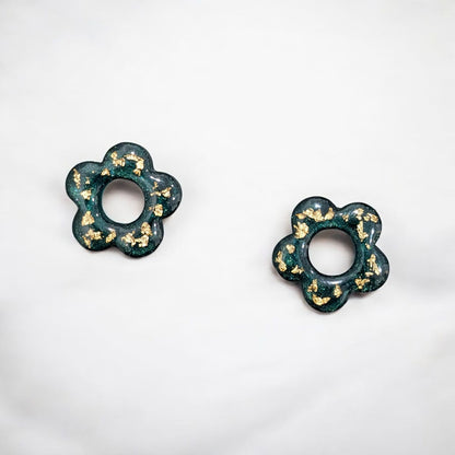 Pampilles fleurs dorées