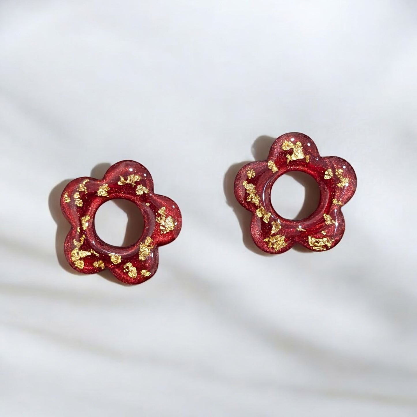 Pampilles fleurs dorées