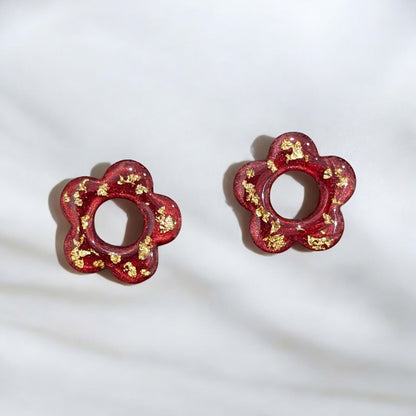 Pampilles fleurs dorées