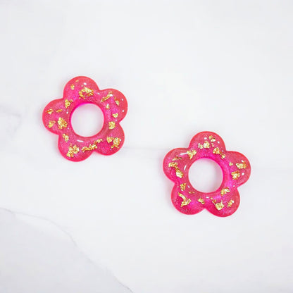 Pampilles fleurs dorées