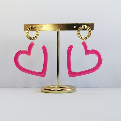 Boucles d'oreilles coeurs unis