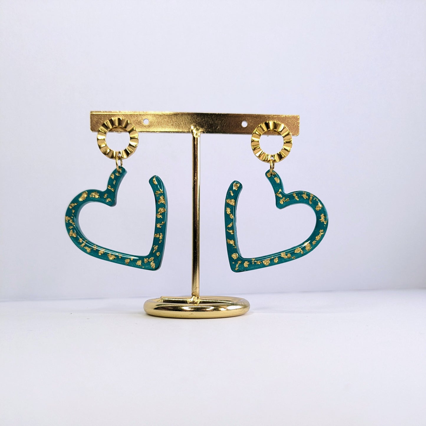 Boucles d'oreilles coeurs dorés