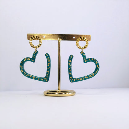 Boucles d'oreilles coeurs dorés