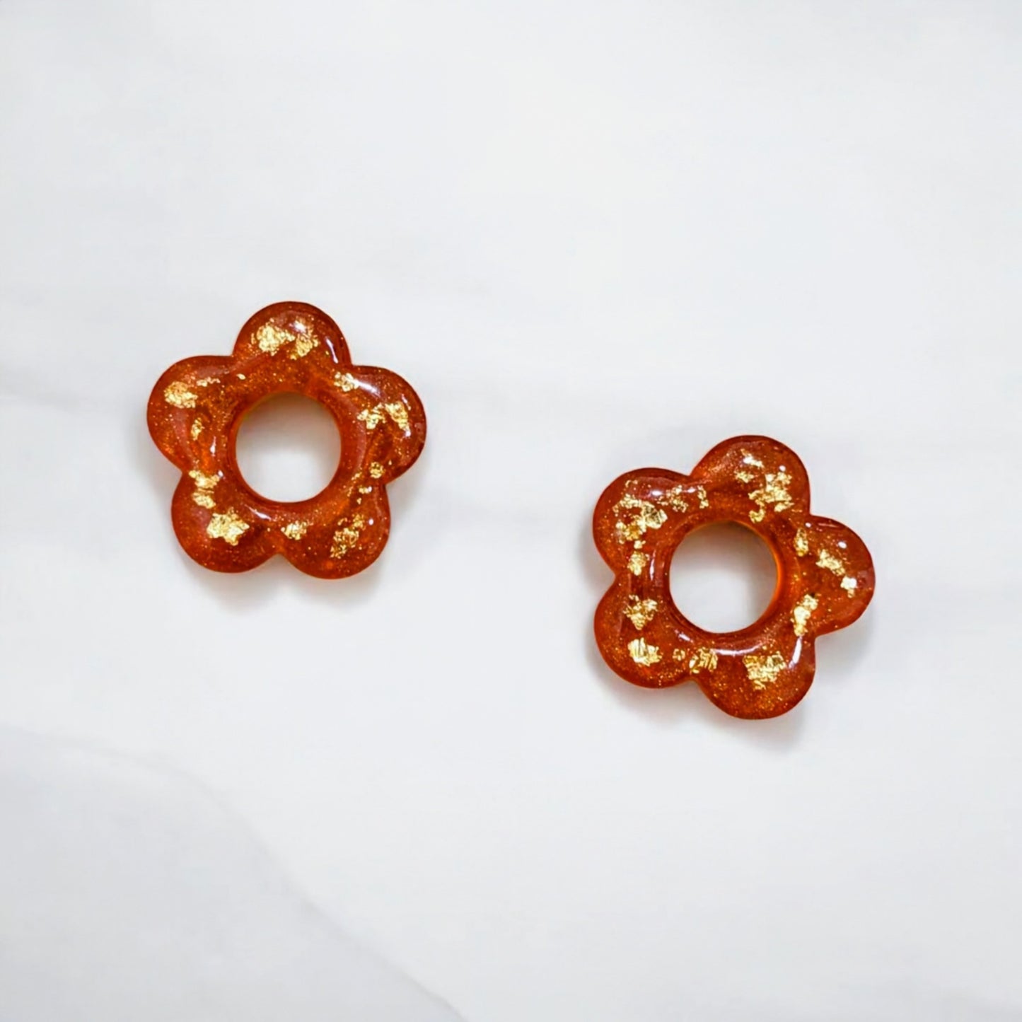 Pampilles fleurs dorées