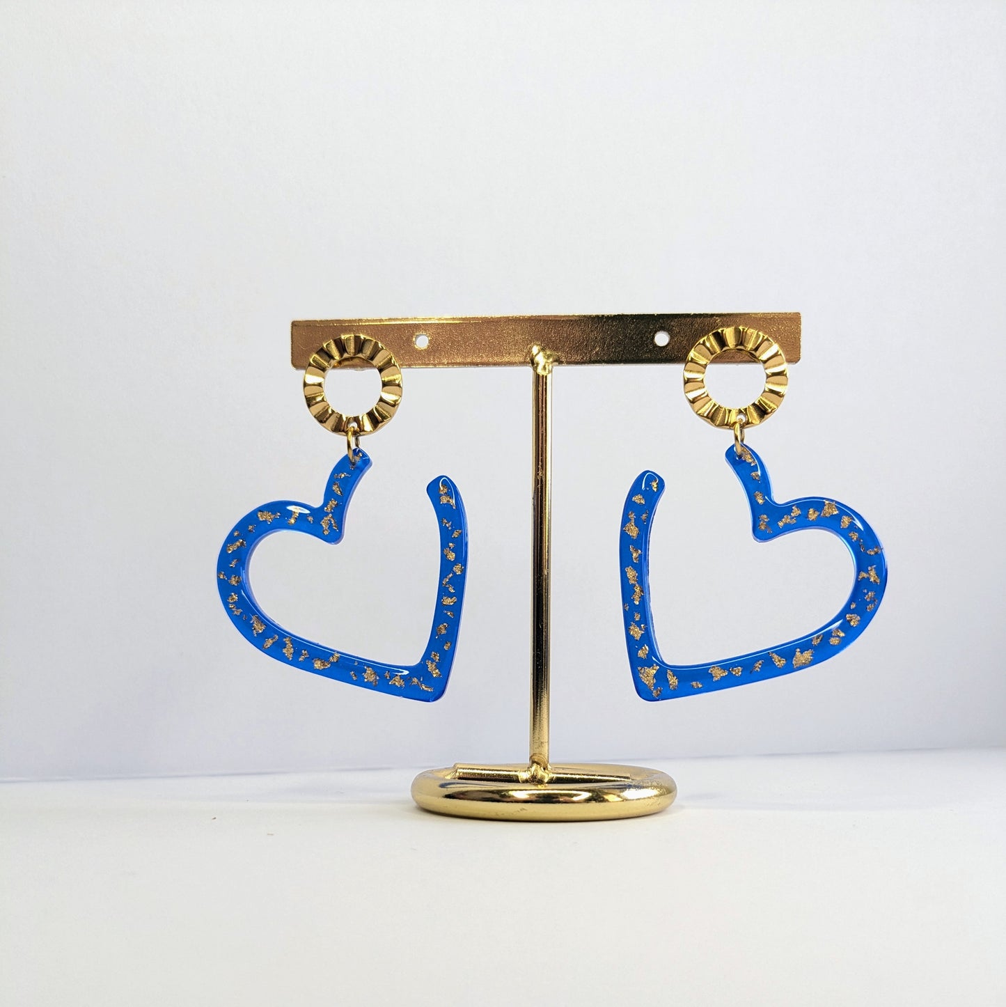 Boucles d'oreilles coeurs dorés