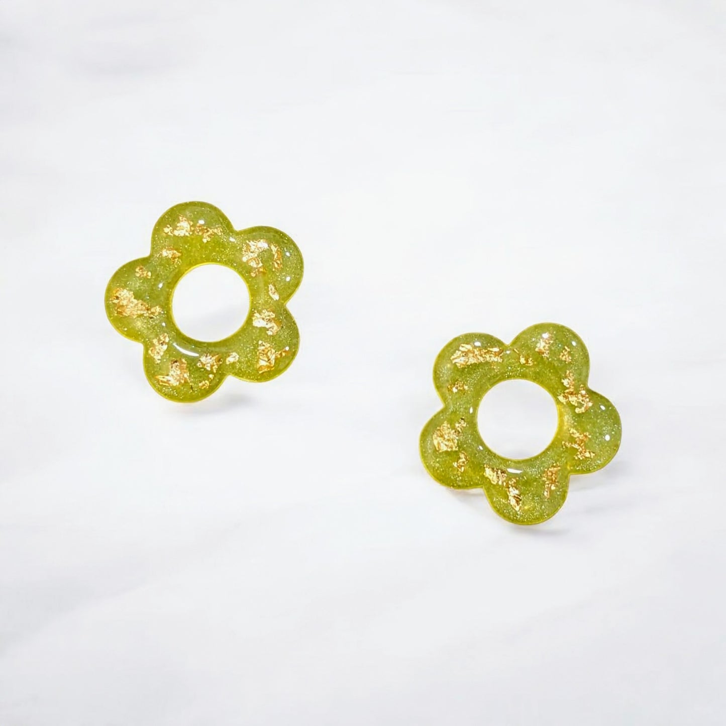 Pampilles fleurs dorées