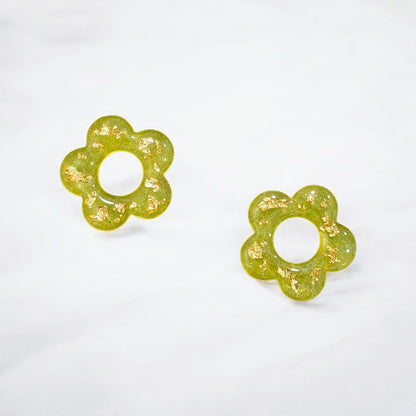 Pampilles fleurs dorées